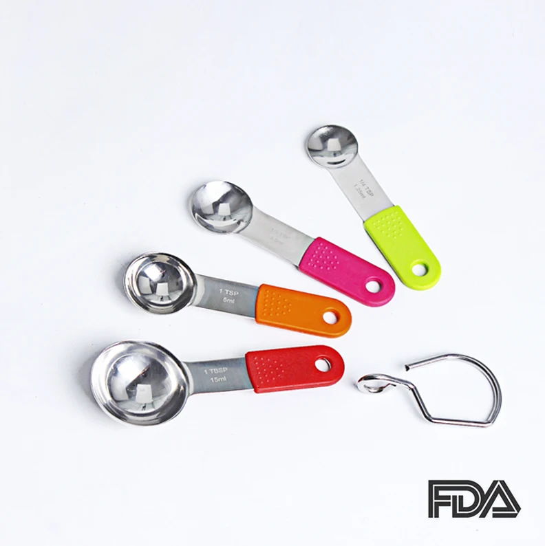 new 4PC colorful Measuring Spoon Tea Scoop Teaspoon Baking Cooking