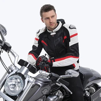

Motorcycle Jacket Men Textile Motorbike Racing Riding Motor Jacket Armor Spring Summer Breathable Clothing Protective Gear Cloth