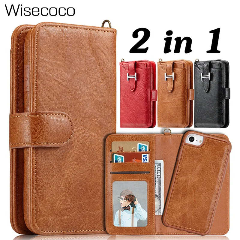 

Luxury Leather Wallet Case For iphone X 6 6s 7 8 Plus Protection Cover Coque For Sumsung Galaxy S6 S7 Edge S8 S9 Plus Note8 Etui