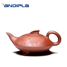 240 ml аутентичный китайский чайник для заварки чая Фиолетовый Глиняный заварочный чайник офисные чайный набор кунг-фу НЕОБРАБОТАННАЯ руда Zi грязи Творческий горшок Zisha Tieguanyin пуэр чайники подарки