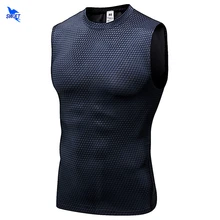 Мужская Бодибилдинг компрессия базовый слой жилет 3D Печатный Фитнес майка Топы беговые рубашки без рукавов высокая гибкость Топы