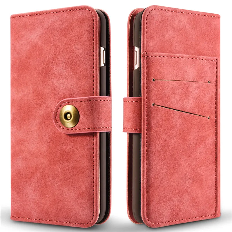 For Apple iphone 6 6S 6 S Plus Case Luxury Wallet Leather Flip Cover Case For iphone 6 6S Plus 2 in 1 Cover With Cards Slots Holder Stand0