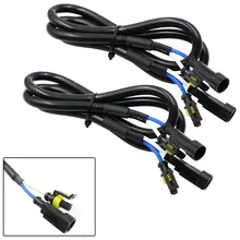 2 Pcs HID Extension Cable Wire Harness Adapters For High Voltage Ballast Xenon Headlight Light Bulbs 23.62 inch/39 inch