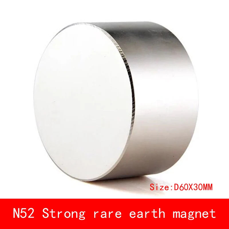 1PCS D60*30mm Large round block N52 Strong force NdFeB rare