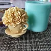 HC0120 Flower rose cup silicone mold soap mould Flower handmade soap making molds candle mold ► Photo 2/6