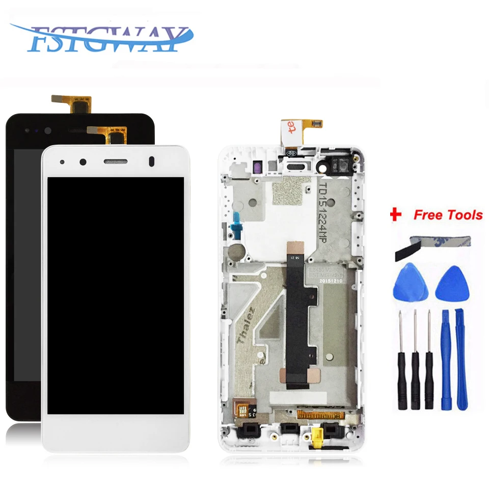 

100% new For BQ Aquaris A4.5 LCD Display+Touch Screen Assembly with Frame White For BQ a4.5 lcd Free Tools