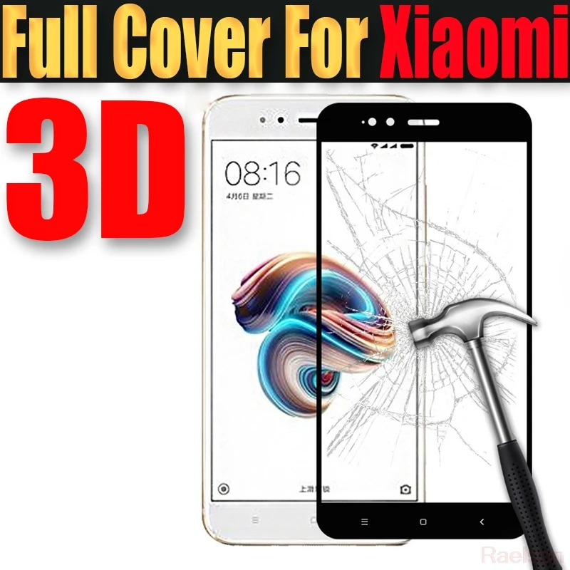 Full Cover Tempered Glass Screen Protector for Xiaomi Mi A1 Mia1 3D Protective Film 5X 5.5&quot | Мобильные телефоны и