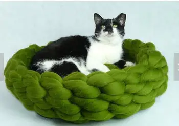

2018 New Hand-woven crochet Pet Bed Dog House Dog Beds For Small Medium Dogs Pet Products House Pet Beds for Cat