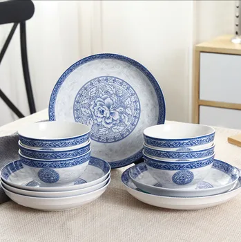

12pcs Dinnerware ceramics Bowl Dish Soup bow Gift Kitchen Cooking Tools Accessory Household Tableware Home Decor Porcelain