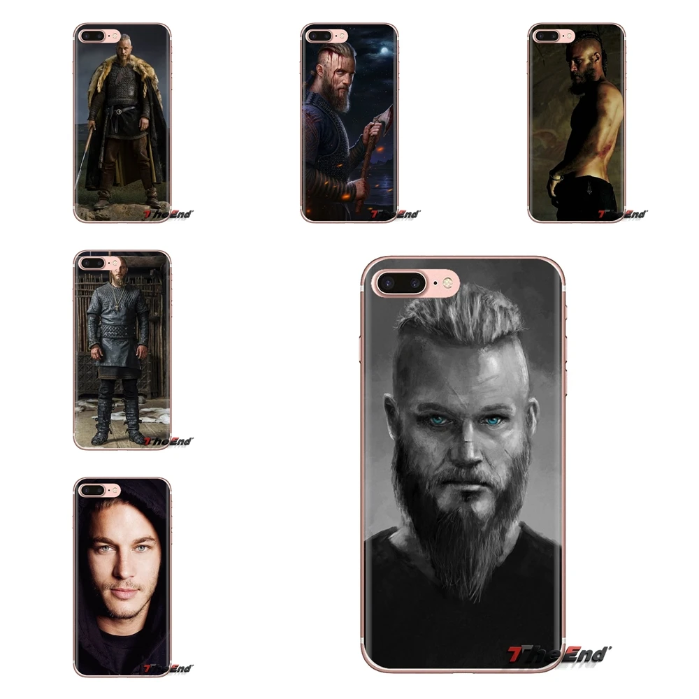 Soft Transparent Case Cover For Samsung Galaxy S3 S4 S5 Mini S6 S7 Edge S8 S9 S10 Plus Note 3 4 5 8 9 TV Ragnar Lothbrok Vikings |