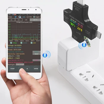 

USB tester Bluetooth Type-C PD Digital Color TFT voltmeter voltage current meter ammeter detector power bank charger indicator