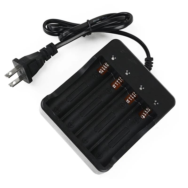 Bicycle Light 4 Slots 18650 Rechargeable Li-ion Battery AC Charger LED Indicator For US Plug For Bicycle Light Accessories
