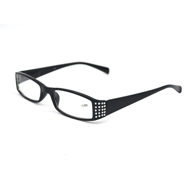 black rhinestone reading glasses