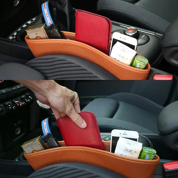 

1pcs Car Seat Gap Anti-Leak Pocket Storage Bags For Mini Cooper One d JCW Countryman Clubman F55 F56 F60 R56 R60 R61 Accessories