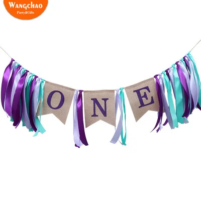Ribbon Dining Chair Linen Banner One Year Old Party Decoration Happy Birthday Baby Shower Boys Girls Decora Kids Party Supplies Ribbon Dining Chair Linen Banner One Year Old Party Decoration Happy Birthday Baby Shower Boys Girls Decora Kids Party Supplies