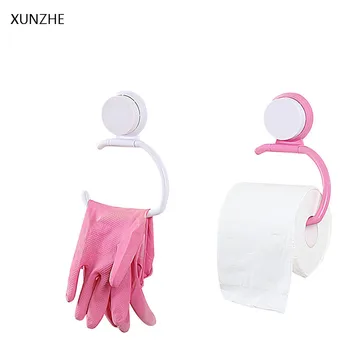 

XUNZHE Creative Strong Suction Cup Towel Hang Rack Portable Roll Paper Frame Multi-functional Home Kitchen Bathroom Accessories