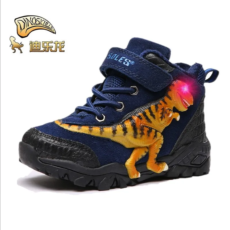 Dinoskulls children Shoes boys 3D Dinosaur Boots winter new sneakers