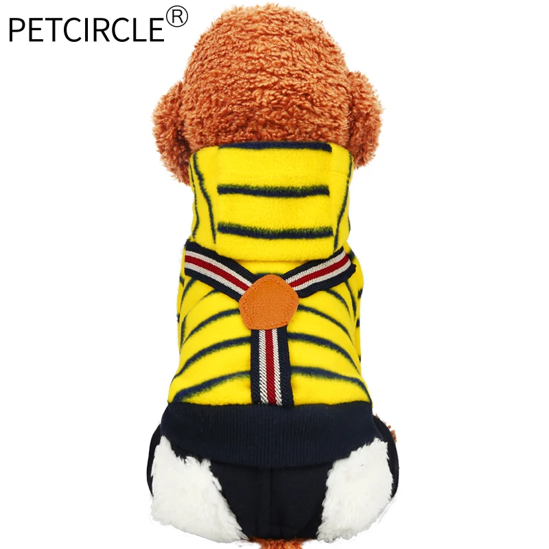 PETCIRCLE Одежда для собак осенне-зимняя одежда для Тедди французский для бульдога Чихуахуа Одежда для щенков Y-line полосатый нагрудник