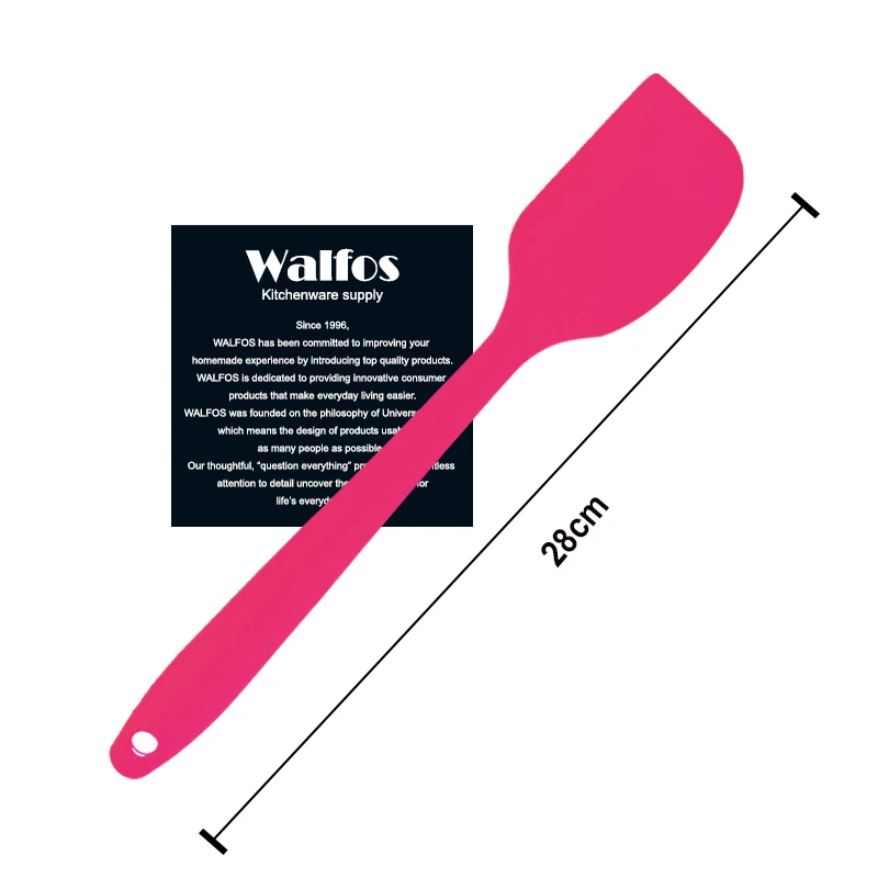 WALFOS 1 шт пищевой кулинарные шпатели для торта набор-термостойкая глазурь шпатель антипригарный кулинарный силиконовый кондитерский шпатель - Цвет: rose red 28 cm