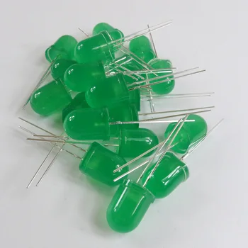 

500PCS 10MM Green Diffused LED Light Lamp Bulb Emitting Diode 3V 20mA