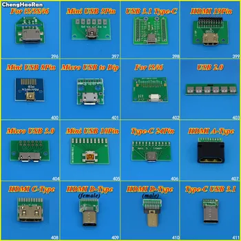 

ChengHaoRan Mini Micro USB to DIP Adapter PCB Test Board USB 2.0 3.0 3.1/Type-C/HDMI Female Connector Socket For iPhone 5 5S 6