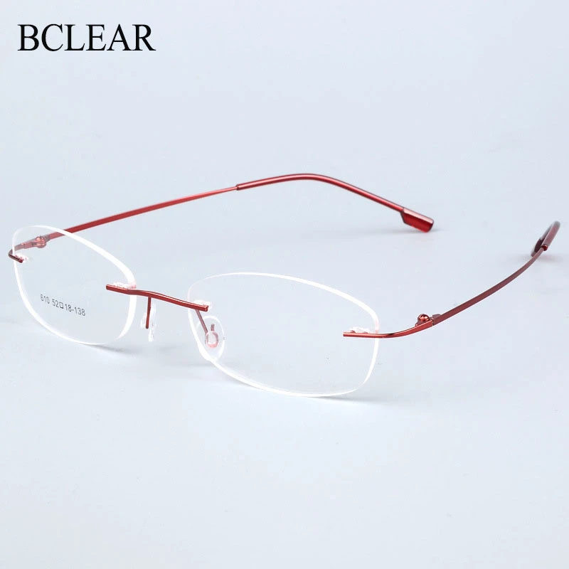 Randloze Bril Frame Vrouwen Titanium Legering Ultralight Brillen Recept Frameloze Brillen Bijziendheid Optische Frame|Brilmonturen| - AliExpress
