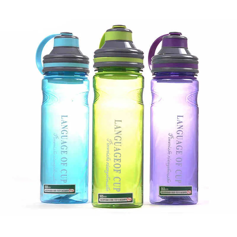 

600ml/800ml/1000ml Space Plastic Water Bottle With Rope Tea Fruit Infuser Shake Outdoor Camping Sport Large Capacity Bottles