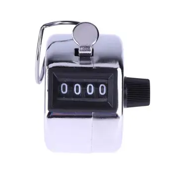Online Digits Stainless Counters Professional 4 Digit Hand Held Tally Counter Manual Palm Clicker Number Counting Golf LX6310