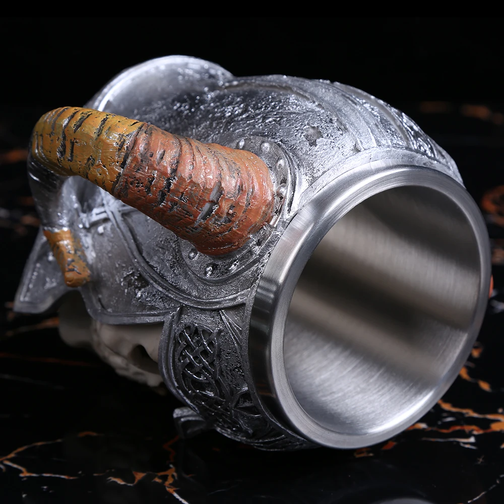 1 шт., 600 мл, кружка для кофе Viking Ram Horned Pit Lord, Warrior Skull С боевым шлемом, Beer Stein Tankard, ePacket, много запасов