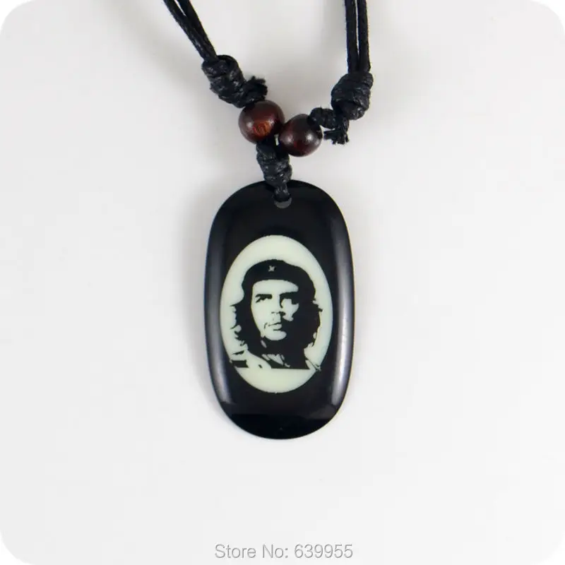 Кулон из белой смолы Che Guevara ожерелье с резьбой по дереву модные ювелирные