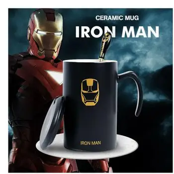 

Creative Superman Battle Batman Mark Ceramic Cup Coffeemilk water couple cup ( no lid with spoon as a gift )