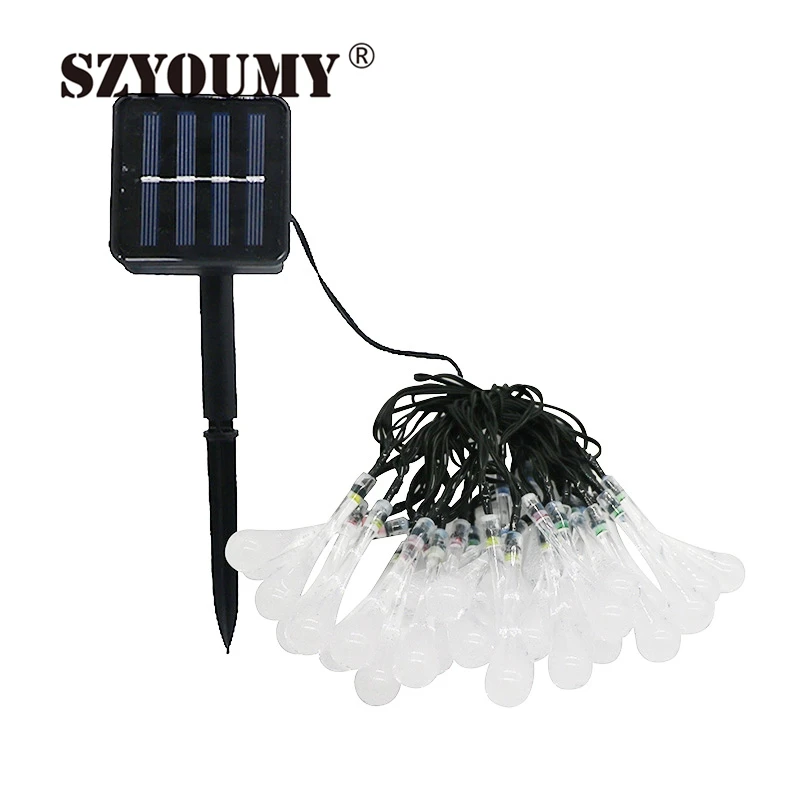 

SZYOUMY Solar Lamps 30LED Crystal Ball Waterproof Colorful Fairy Outdoor Solar Light Garden Christmas Party Decoration Light