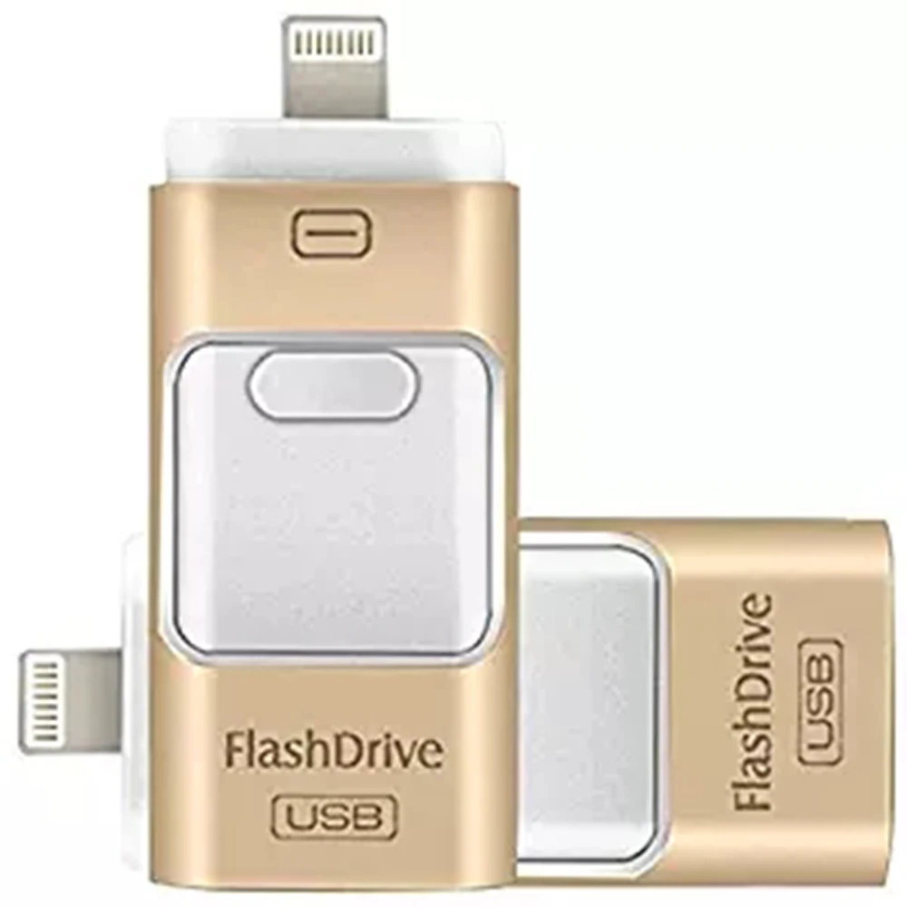 New 3 in 1 Lightning OTG USB 3 0 Flash Drive 32 64 128 256GB Pen 4