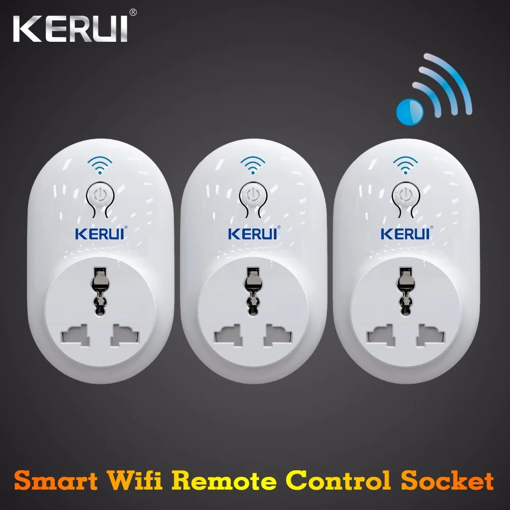 3 pcs Kerui Wireless Remote Wifi Socket Switch Smart Power Plug 433MHz EU US UK AU Standard for Home Security Alarm System