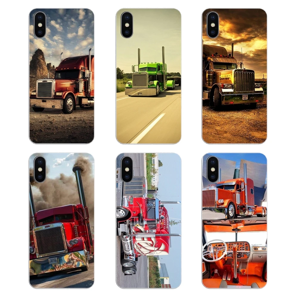 Для iPod Touch iPhone 4 4S 5 5S 5C SE 6 6S 7 8 X XR XS Plus MAX мягкие чехлы для грузовиков peterbilt