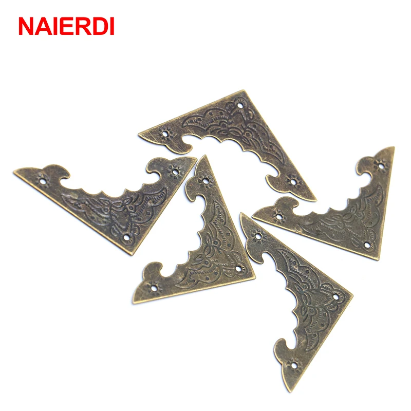 50PCS NAIERDI Bat Pattern Jewelry Box Book Scrapbook Album Antique Frame Accessories Notebook Menus Corner Decorative
