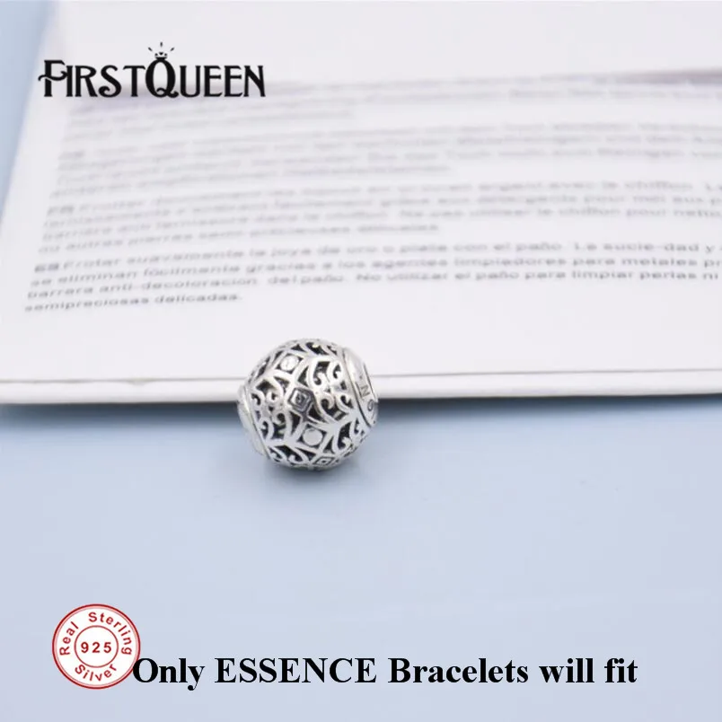 

FirstQueen 925 Sterling Silver Jewelry Essence Love Bead Fit Brand Charms Silver 925 Original Essence Bracelets