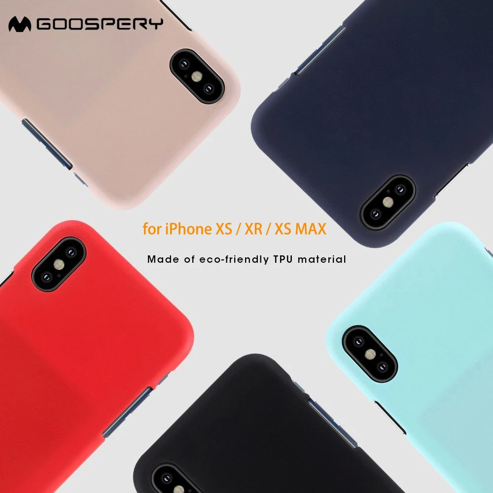 

Original Mercury Goospery Soft Feeling Jelly Matt Rubber Case for Apple iPhone XS XR Xs Max