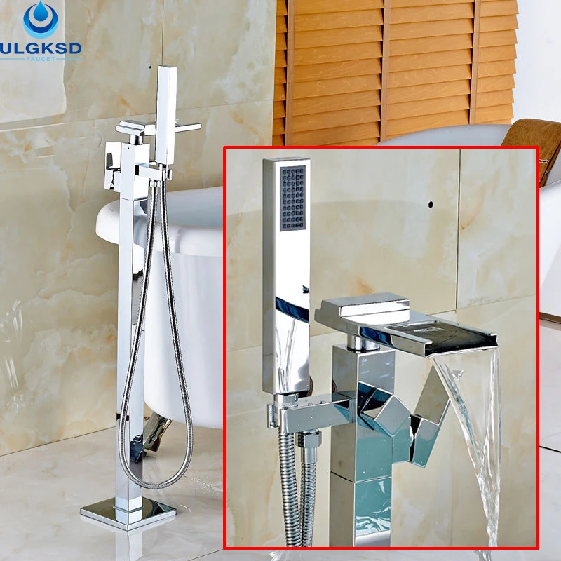 Ulgksd Free Standing Bathroom Tub Faucethand Shower Floor Standing