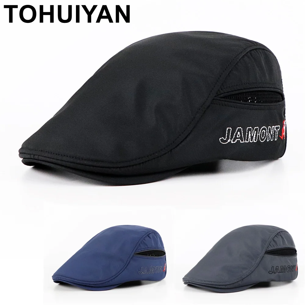 

TOHUIYAN Summer Newsboy Capt For Men Women Outdoor Cabbie Hat Duckbill Visor Gatsby Cap Baker Boy Boina Flat Cap Beret Hats Caps