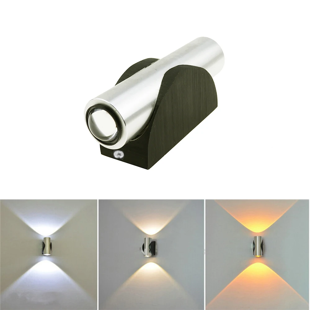 

110V 220V Led Wall Lamp Sconce lamps bulb 8 colors Aluminum Sconce 2-6W Support Customize 2 Beads KTV Bar Hall Corridor Light VR