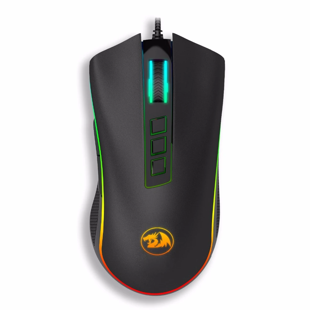Redragon M711 Fps コブラ Fps ゲーミングマウス 16 8 クロマ Rgb 色バックライト Dpi 7 プログラマブルボタン Mice Aliexpress