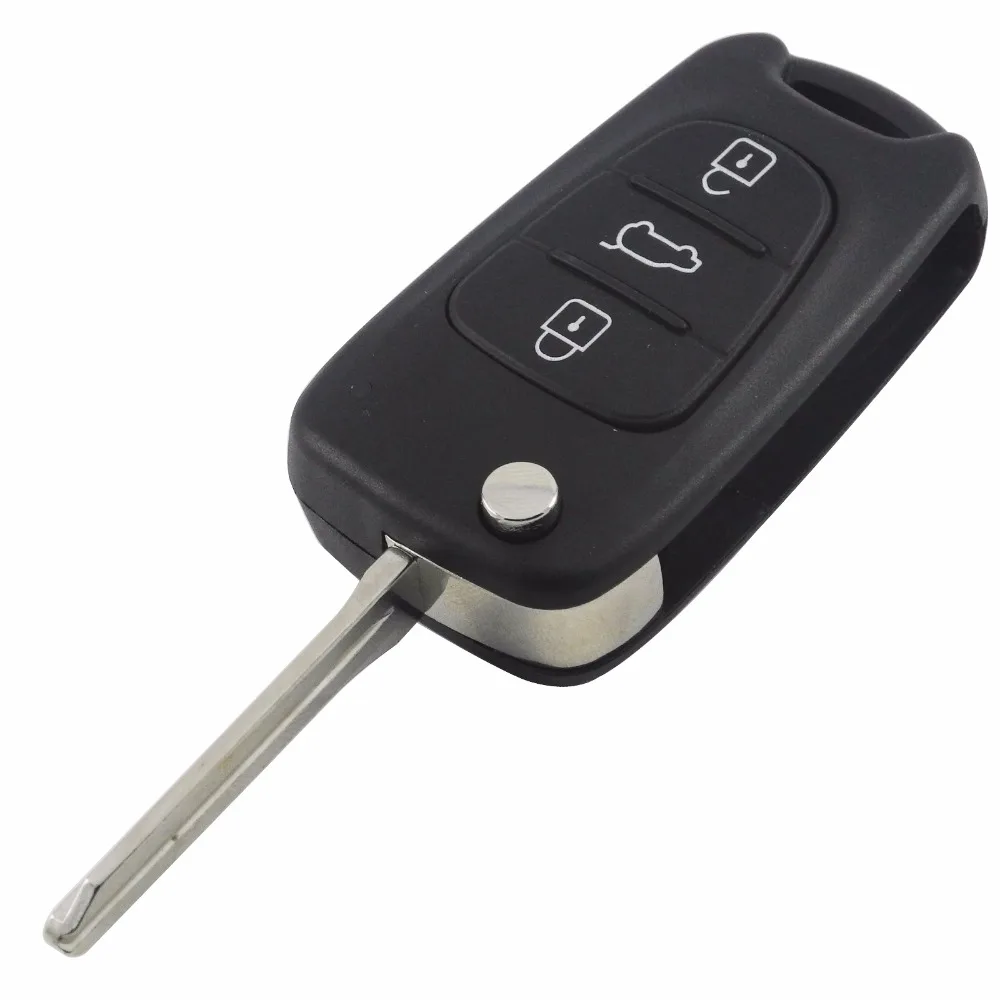 

3 Buttons Remote Key Shell Control Fob Case Shell Cover For Kia K2 K5 Car Keys Blank Fob Uncut Blade