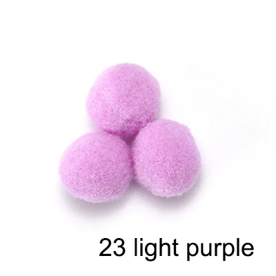 23 light purple Помпон мини пышная Нижняя Pom Poms помпонами помпоном ручной работы набор «сделай сам» для ремесла домашнего декора Швейные принадлежности 8/10/15/20/25/30 мм 20 г - Цвет: 23 light purple