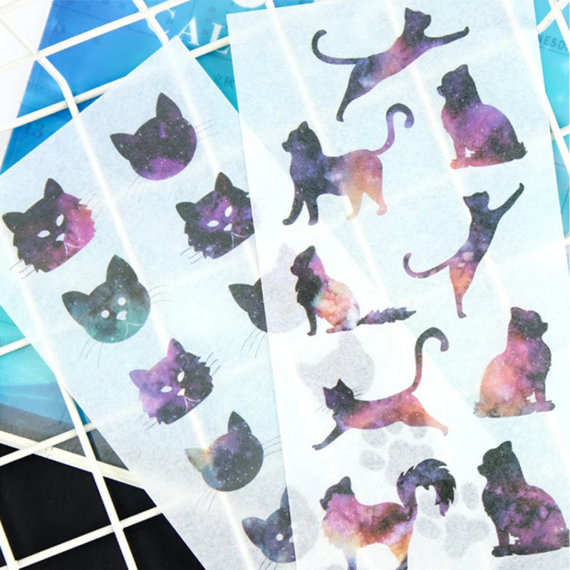 15packs/lot Kawaii ЗВЕЗДА Cat DIY декоративный Скрапбукинг наклейки для дневника наклейки в альбом Label Телефон Упаковочные наклейки