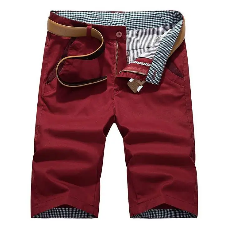 Брендовые мужские шорты летние модные однотонные повседневные мужские шорты с карманами бермуды до колена размера плюс 28-40 прямые