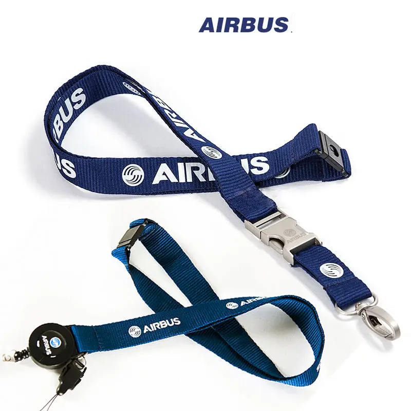 

Airbus Lanyard for Pliot Flight Crew 's License ID Card Holder Boarding Pass String Sling Metal Buckle Personality Unique Gift