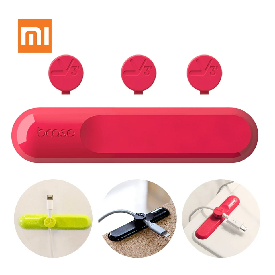 Xiaomi Mijia Bcase TUP Magnetic Absorption Cable Clip Holder Colorful Compatibility Practical Base Desk Organizer | Бытовая техника
