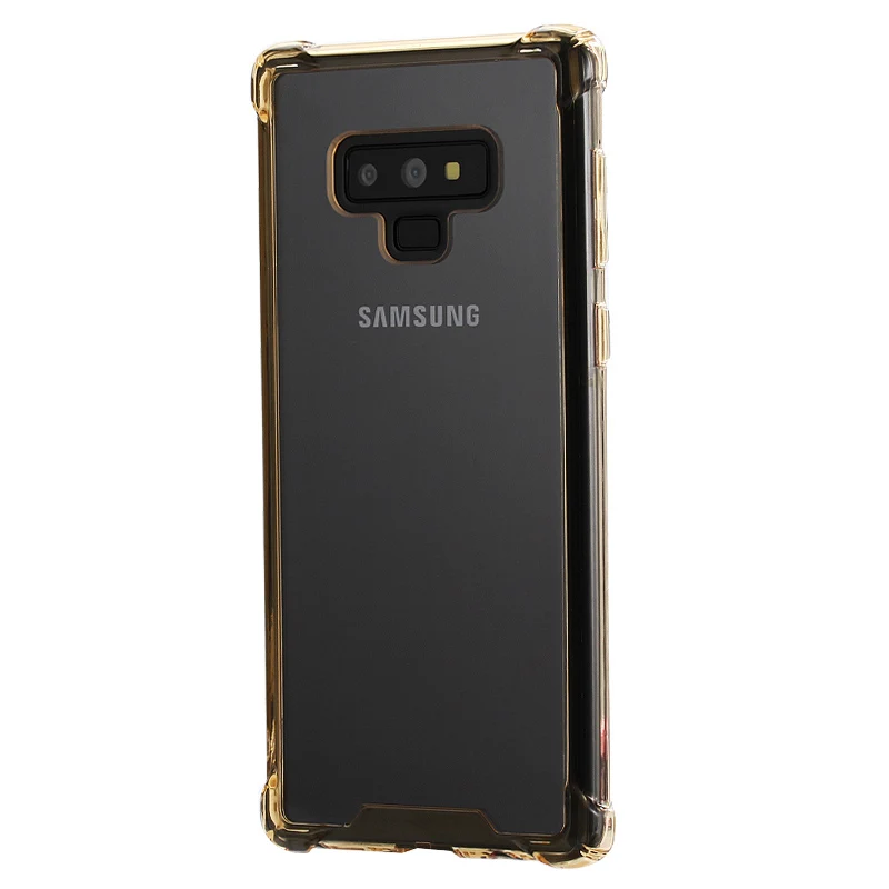 ITEUU Note9 Note8 воздушная подушка TPU PC противоударный чехол для samsung Galaxy Note 9 8 чехол s прозрачная задняя крышка противоударный - Цвет: Золотой