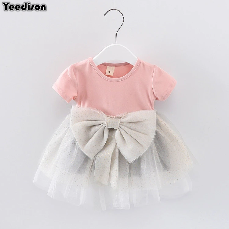 Cotton Baby Dresses 2018 Summer Newborn Princess Party Wedding Christening Dress For Baby Girl 1st Year Birthday Infant Outfits (1)